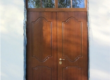 Установка входной двупольной двери с отделкой МДФ