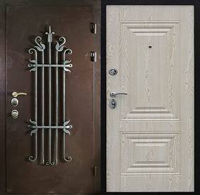 Дверь с ковкой № 5 (порошок с ковкой и МДФ ПВХ 10 мм)