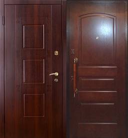 Дверь в частный дом № 10 (МДФ ПВХ с двух сторон)