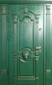 Дверь Массив дуба № 34 (массив дуба и МДФ ПВХ 10 мм с зеркалом), наружная сторона