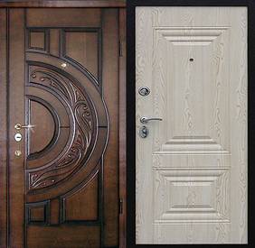 Дверь Массив дуба № 8 (массив дуба и МДФ ПВХ 16 мм)