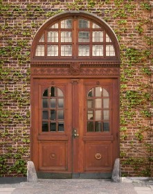 Входная уличная дверь (с аркой)