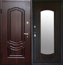 Дверь с зеркалом № 11 (МДФ шпон 16 мм и МДФ шпон 16 мм с зеркалом)