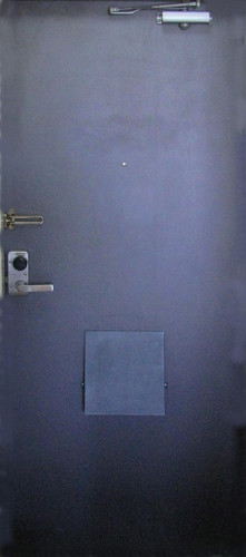 Дверь с порошковым окрасом и доводчиком